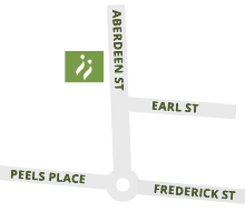 Map to Marshall Family Law office - Aberdeen Street, Albany - Parking available at rear